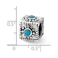 thumbnail image 3 of Fancy Bead White Sterling Silver Themed Turquoise 10 mm 7.27, 3 of 3
