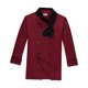 thumbnail image 2 of Ropa de cocinero uniforme con bufanda Ropa de chef Prendas de vestir Chaquetas de chef para cafetería mangas rojas L, 2 of 9