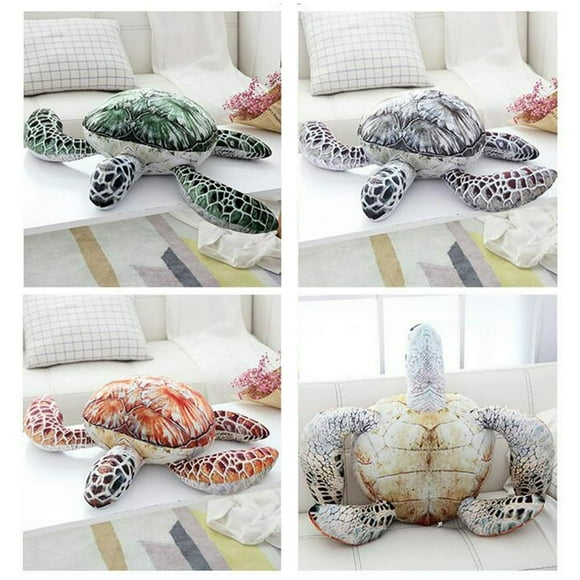 Realistic Ocean Sea Turtle Tortoise Plush Soft Stuffed Animal Doll Kids Toy Gift