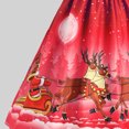 thumbnail image 5 of Vestido columpio retro de manga corta hasta la rodilla con estampado de cuello redondo de Navidad para mujer Fridja  qw3863, 5 of 5