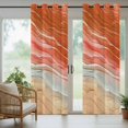 thumbnail image 3 of Outdoor Curtains for Patio Waterproof, Burnt Orange Ombre Coastal Windproof Pravicy Porch Blackout Curtain, Summer Nautical Beach Ocean Seaside Sun Blocking Curtains for Cabana 2 Panels 54"x95", 3 of 9