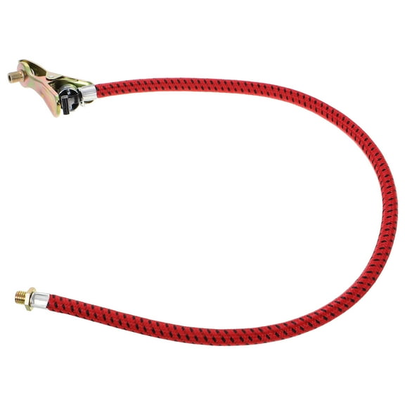 Portable Bicycle Tire Hand Air Pump Inflator with Extension Hose Flexible Air Compressor Adapter for Car Motorcycle Bike Red 2pcs