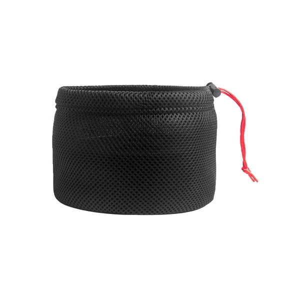 WEIOUKC Camping Pot Storage Bag Outdoor Camping Cookware Bag Drawstring Breathable Black Cutlery Organizer for BBQ Hiking Backpacking