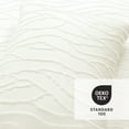 thumbnail image 6 of Lush Decor Jacquard Wave Comforter Set, 3 Piece Set, King/ California King, Soft White - Textured Bedding Set - Tufted Clip Jacquard Design - White Comforter - Cottage & Coastal Bedroom Decor, 6 of 9
