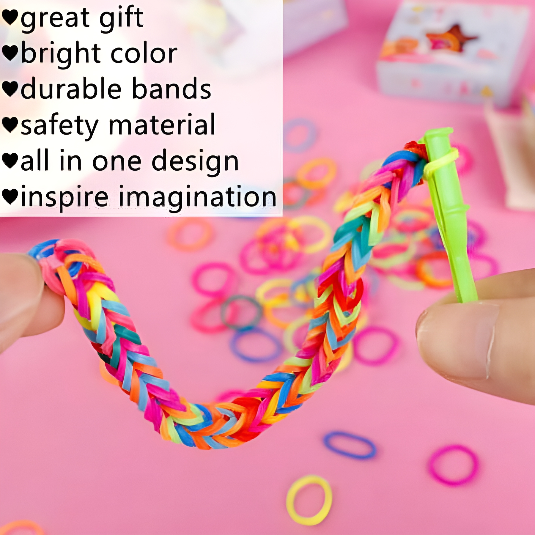 Bracelet Making Kit Loom Rubber Bands Crafts for kids Toys for Girls 8 to 11 Years Jewelry Making Supplies in 23 Colors 1700+ PCS
