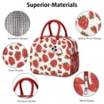 thumbnail image 4 of Lunch Bag Lunch Box for Women Reusable Insulated Lunch Bags,Water-Resistant Strawberry Pattern Cooler Lunch Tote Bag, Large Capacity for Work Travel Picnic, 4 of 6