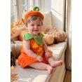 thumbnail image 5 of RUINIXCW Kid Girls Halloween Costume Sleeveless Pumpkin/Ghost Cosplay Dress with Hat, 5 of 8