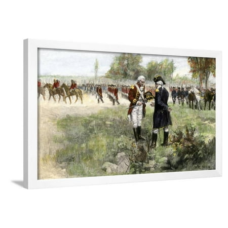Art And Frame Shop Sarasota Surrender of British Commander Burgoyne to American General Gates at Saratoga, New York, c.1777 Framed Print Wall Art ()