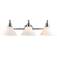 thumbnail image 4 of Safavieh Panya 7 in. H Three Light Cone Wall Sconce, Nickel/Clear, 4 of 6