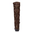 thumbnail image 2 of THALIA SODI Womens Brown Crisscross Straps Stretch Buckle Accent Strappy Veronika Round Toe Block Heel Zip-Up Riding Boot 7.5 M, 2 of 4