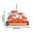 thumbnail image 3 of Christmas Tree Ornament, Holiday Decoration, Festive Fox Resin Hanging Ornament for Christmas Tree Decor, Orange Keepsake Gift for Family, 3.54 x 3.15 Inches, 3 of 7