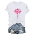 thumbnail image 4 of Blouses pour Femmes, Mode Féminine Imprimé Manches Courtes Blouse Drôle Col Rond T-Shirt Tops, 4 of 4