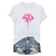 thumbnail image 4 of Blusas de Manga Corta para las Mujeres Divertida Impresión Cuello Redondo Camiseta Vintage, Blusas de Primavera para las Mujeres, 4 of 4