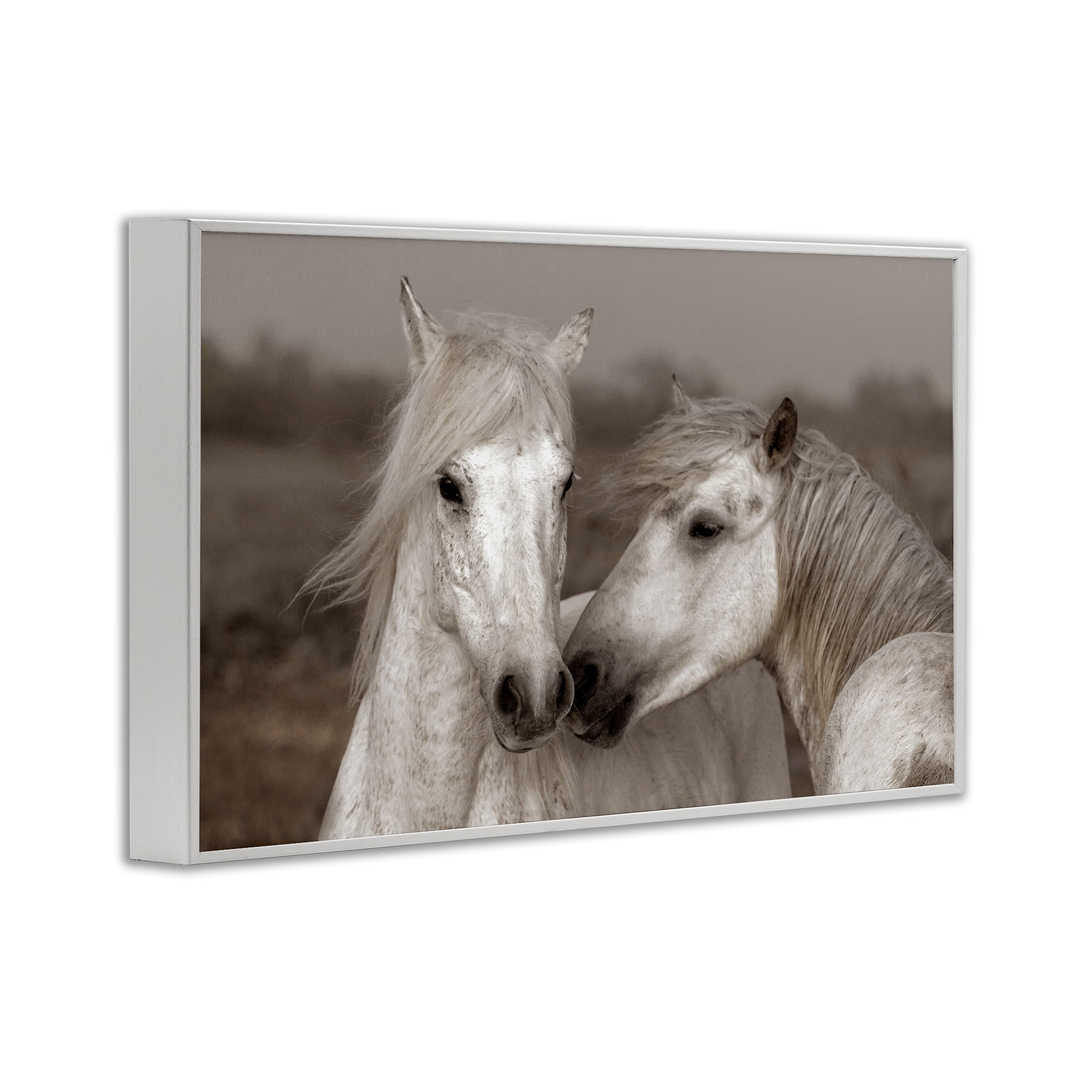 Stupell Industries Gentle Companionship Horses White Framed Giclee Art, design by Danita Delimont