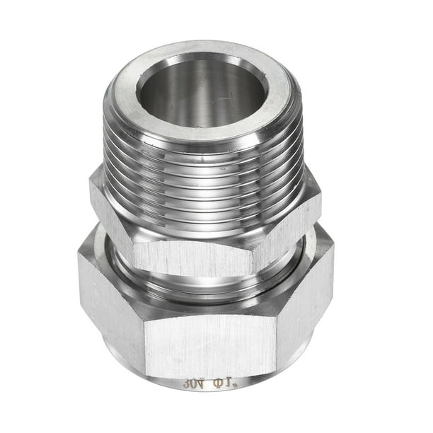 Adaptador de acoplamiento de acero inoxidable Uxcell de 1" OD x 1" NPT macho