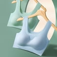 thumbnail image 1 of Sujetador deportivo de seda de hielo de talla grande sin costuras para dormir, sin aros de acero, ropa interior sin costuras para mujer, 1 of 5
