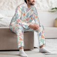 thumbnail image 7 of Naloa Colorful Seashells Men’s Pajamas Set - Long Sleeve Button Down Sleep Shirt and Pajama Bottoms Sleepwear Set-Medium, 7 of 7