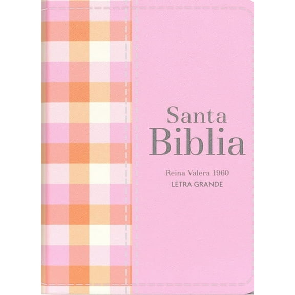 Biblia Rvr 1960 Compacta SÃ­mil Piel Cuadros Rosa Claro (Bible Rvr 1960 Compact Size Leatherlike Light Pink Checked Patte, (Hardcover)
