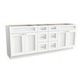 thumbnail image 2 of Disar 78'' Double Bathroom Vanity Base only in White, 2 of 10