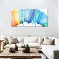 thumbnail image 3 of Elephant Stock Burst Of Rainbow Wall Art - Horizontal Multi Panel Canvas - Living Room Wall Decor - Abstract Multi Panel - Blue And Teal Decor By Eva Watts - 80" x 39", 3 of 8