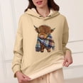 thumbnail image 4 of Womens Hoodies Highland Cattle Print Long Sleeve Hooded Sweatshirts Fall Fashion Casual Pullover Tops 2025 Winter Clothes, 4 of 4