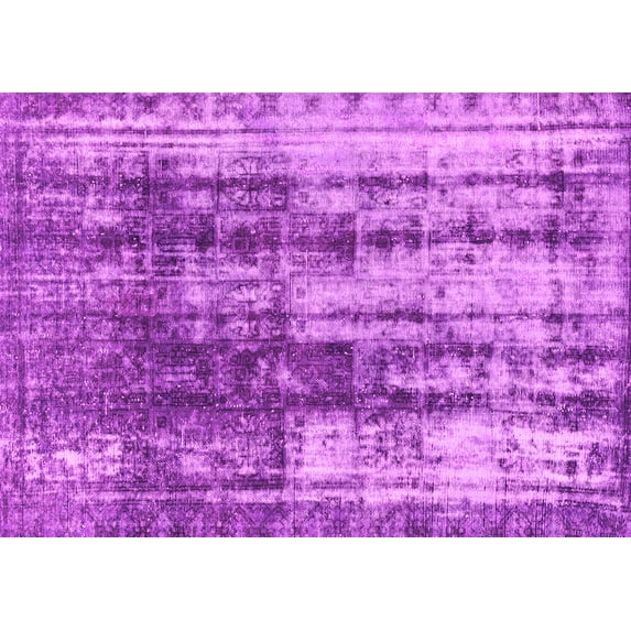 Ahgly Company Indoor Rectangle Abstract Pink Modern Area Rugs, 7' x 10'