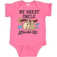 thumbnail image 3 of Inktastic My Great Uncle Loves Me with Sloth and Hearts Boys or Girls Baby Bodysuit, 3 of 5