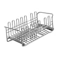 thumbnail image 1 of Soporte de drenaje para fregadero de acero inoxidable, cesta de drenaje de placa, organizador de cocina, estante para platos de jabón para encimera, Macarena tendedero de encimera, 1 of 8