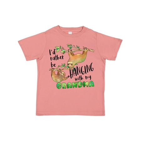 

Inktastic Id Rather Be Hanging with my Grandma- Cute Sloths Gift Toddler Boy or Toddler Girl T-Shirt