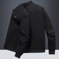 thumbnail image 3 of Chaquetas de algodón para hombre, tallas 5XL y 4XL, abrigo holgado, chaqueta corta de pana, cortavientos con cremallera lisa, chaquetas cortavientos informales de invierno para hombre, 3 of 5