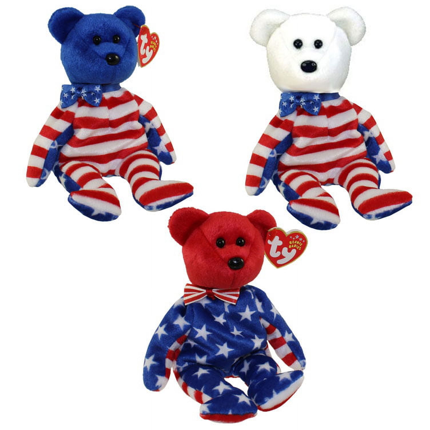 Ty Beanie Babies Liberty the Bear Blue Patriotic Plush 2002