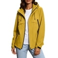 thumbnail image 2 of Warop Womans Windbreaker Jacket, Stand Collar Long Sleeve Waterproof Coat, Hiking Travel Outdoor Workwear for Fall, 2 of 9