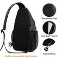 thumbnail image 5 of Mosiso Sling Backpack, Multipurpose Crossbody Shoulder Bag with Front Buckle Pouch&Reflective Strip For Hiking,Travel,For Women Men,Slate Grey, 5 of 7