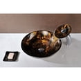 thumbnail image 2 of ANZZI Timbre Series Deco-Glass Vessel Sink in Kindled Amber with Matching Chrome Waterfall Faucet, 2 of 5