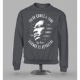 thumbnail image 3 of S4E Men's Martin Luther King Jr. Silence is Betrayal Crewneck Sweatshirt Small Charcoal, 3 of 4