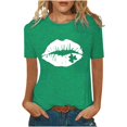 thumbnail image 1 of QIPOPIQ T-Shirts à Manches Courtes pour Femmes à Col Ras du Cou T-Shirts de la Saint-Patrick Shamrock T-Shirt Vert T-Shirts Porte-Bonheur Hauts Amusants T-Shirt Tunique Hauts T-Shirts de Fête T-Shirts Graphiques Aubaines, 1 of 5