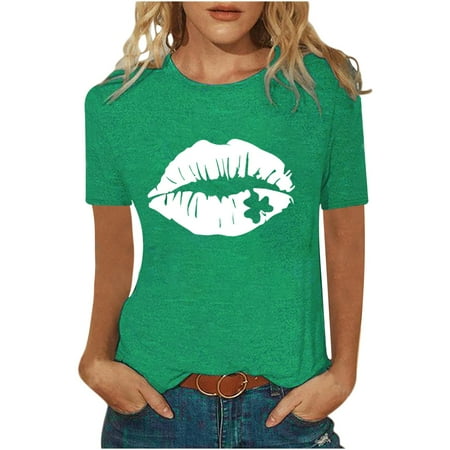 

corset tops for women Women s Tops St Patricks Day Tunic Short Sleeve T Shirts Summer 2023 Henley Cute Tshirt Dressy Casual Blouses blusas de mujer de moda