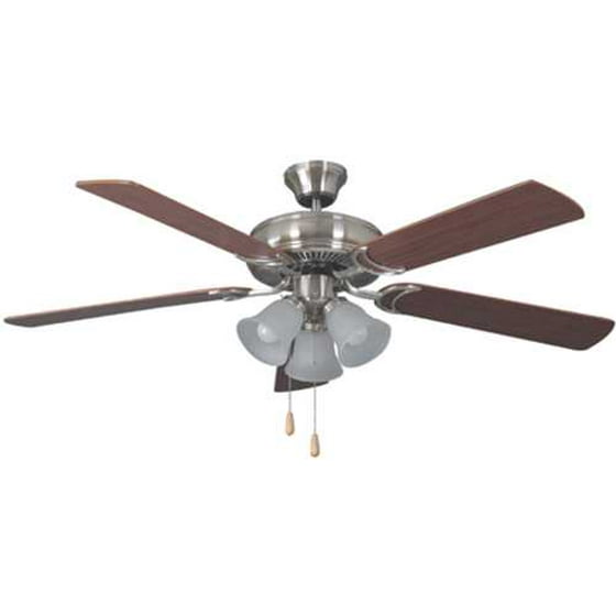 Bala 52 In Dual Mount Ceiling Fan With 3 Light Kit Brushed Nickel