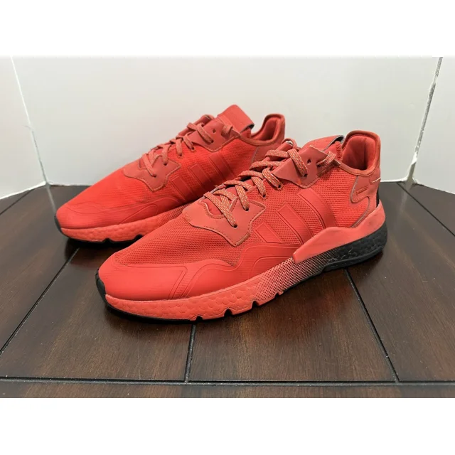 Men's Size 13 Ad-id-as Nite Jogger Boost Running Shoes Red & Black - SEE NOTE