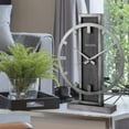 thumbnail image 3 of Bulova B1864 Silver Streak Contemporary Metal Silent Open Tabletop Clock, 3 of 3