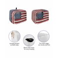 thumbnail image 2 of Fsddascl Vintage American Flag Toaster Cover 4 Slice, Large Kitchen Appliance Covers, Country Wooden US Flag Toaster Oven Cover with Loop, Bread Machine Cover Polyester Dust Cover Protection, 2 of 5