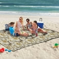 thumbnail image 5 of Extra Large Picnic Beach Blanket Waterproof Sand Proof Portable Outdoor Mat Luxury Retro Flowers 80x118, 5 of 9