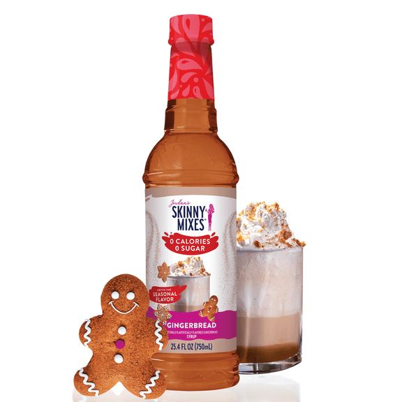 Jordan's Skinny Mixes, Naturally Sweetened, Gingerbread, Syrup, Gluten-Free & Kosher, Plastic Bottle - 750ml