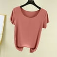 thumbnail image 2 of ZyeKqe Womens Pajama Top Crew Neck Sleep T-Shirt Short Sleeve Lounge Top Soft Summer Tee, 2 of 5