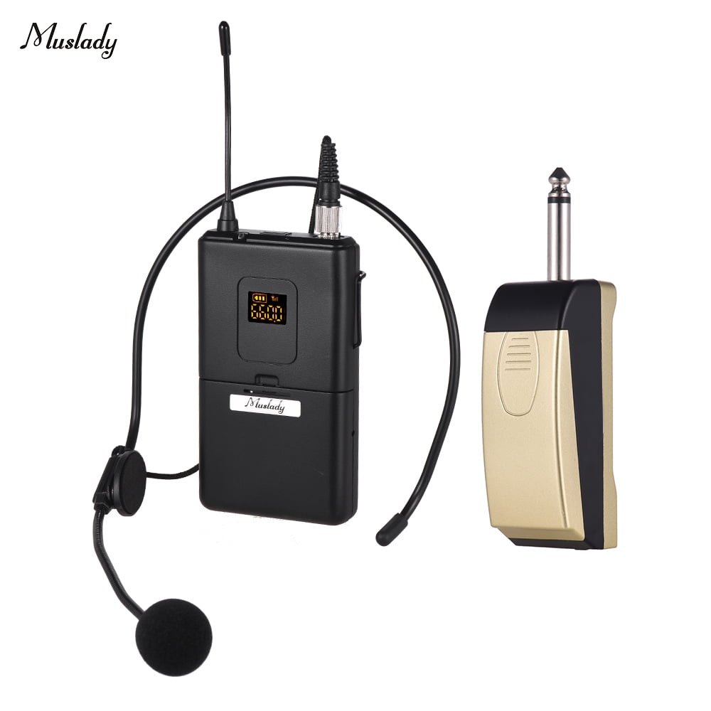 Muslady UHF Wireless Microphone Mic System with Receiver Transmitter