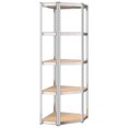thumbnail image 2 of vidaXL Shelf Storage Bookshelf Shelving Unit 5-Layer Steel and Engineered Wood, 2 of 115