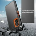 thumbnail image 5 of TASHHAR Samsung Galaxy A23 5G Case with Privacy Screen and Lens Protector Military Grade Heavy Duty Protection 3 in 1 Shockproof Armor Rugged Durable Detachable for Galaxy A23 5G Phone - Black+Orange, 5 of 6