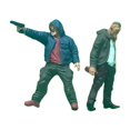 thumbnail image 2 of Fiocias 2 Pieces Miniature Thief Architectural Model Figure Street Character Robber Resin Suitable for Railway Layout Home Photographic Scenes Decoration Two man, 2 of 8
