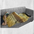 thumbnail image 6 of Nature Soft Flannel Fleece Blanket, Little Child Silhouette with a Bird Cage at Sunset in Forest Rural Trees Birds, Cozy Plush for Indoor and Outdoor Use, 60" x 80", Marigold Black, by Ambesonne, 6 of 6