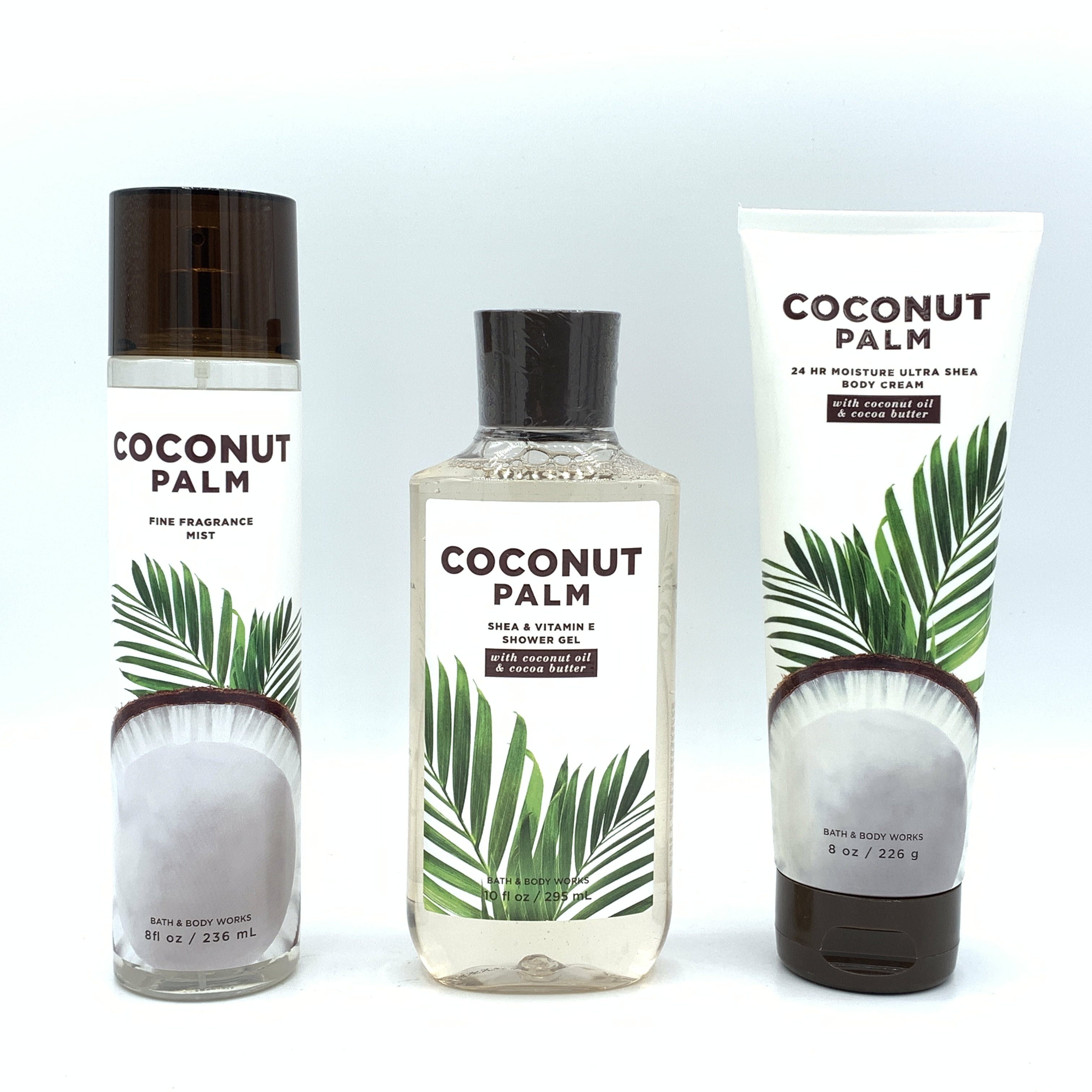 Bath and Body Works Coconut Palm Body Cream, Shower Gel and Fine Fragrance  Mist 3-Piece Bundle - Walmart.com